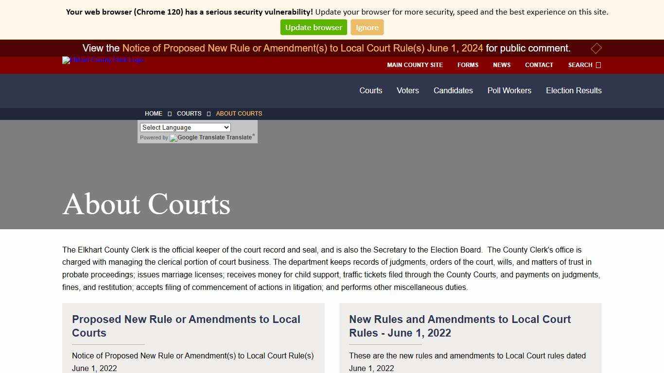 About Courts - Elkhart County Clerk